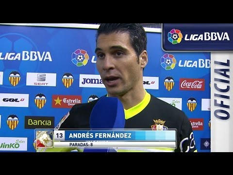 Entrevista a Andrés Fernández tras el Valencia CF (3-0) Osasuna - HD