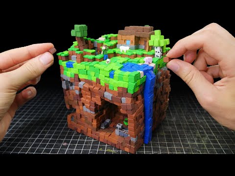 Making Minecraft Scenery Miniature in Polymer Clay