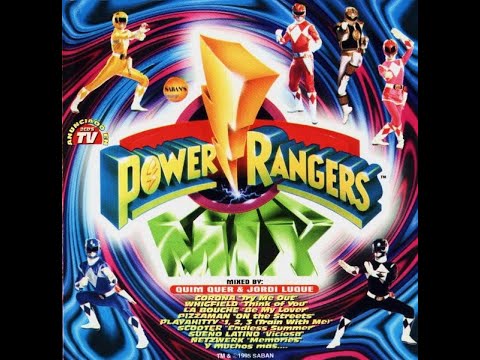POWER RANGERS MIX - FULL ALBUM, CD COMPLETO - BLANCO Y NEGRO