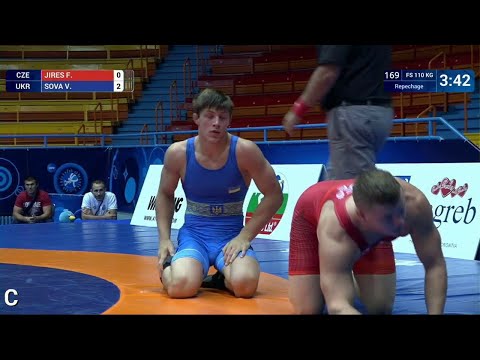 Repechage FS - 110 kg: F. JIRES (CZE) v. V. SOVA (UKR)