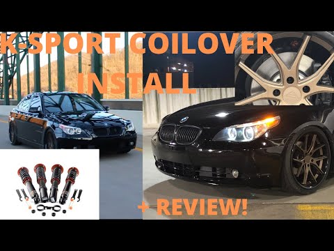 How to install coilovers on BMW E60 + K-sport coilovers review!