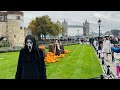 LONDON WALK 2024 London Halloween Walking Tour Tower Of London To London Tower Bridge 4K HDR