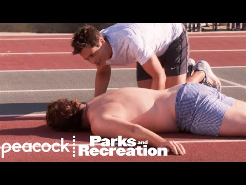 Chris Coaches Andy for the Police Academy | Parks and Recreation