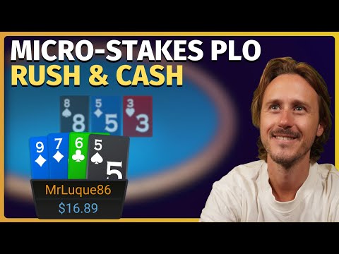 4-Tabling Micro Stakes PLO Rush&Cash #poker