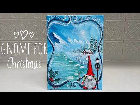 How To Paint GNOME FOR CHRISTMAS / acrylic painting tutorial
