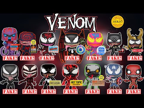 Comparisons of all 20 fakes by Funko POP! Venom & Carnage!