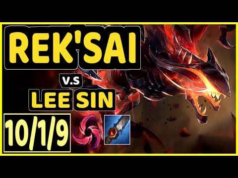 MEMENTO (REK'SAI) vs LEE SIN - 10/1/9 KDA JUNGLE GAMEPLAY - EUW Ranked MASTER