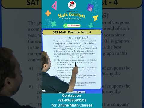 SAT Math Q # 44 Practice Test - 4 : Mastering the SAT Math #digitalsatmath #digitalsat #satmath #sat