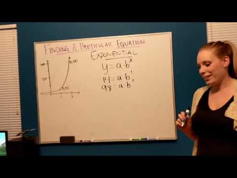 Finding a Particular Equation for Exponential Function...