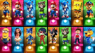 Who Will Win the MEGA Color Tiles Challenge! Mario, Sonic, SpongeBob & More!🎵🔥