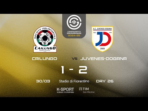 Campionato Sammarinese 2024-25, 26. giornata | HL Cailungo - Juvenes-Dogana 1-2