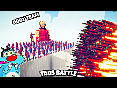 JACK 100x SPIDERMAN + GIANT IRONMAN vs OGGY EVERY GODS - Totally Accurate Battle Simulator TABS