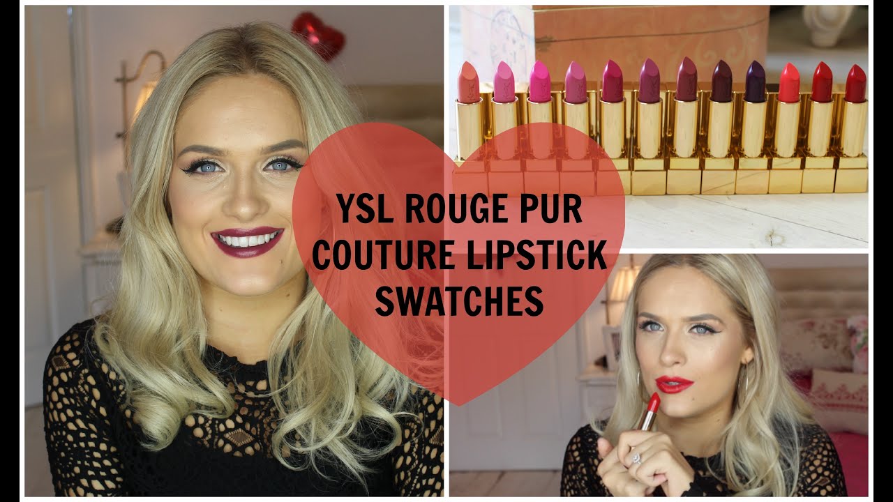 YSL Rouge Pur Couture Lipstick Swatches ♡