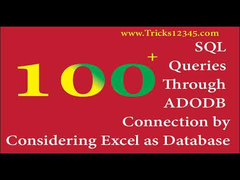 VBA Macros: Consolidated SQL Queries Through ADODB Connection after considering Excel as Database