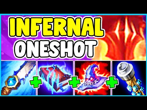 *AMAZING SKIN* INFERNAL KARTHUS SPOTLIGHT! FULL AP NUCLEAR ONESHOT BUILD JUNGLE - League Of Legends
