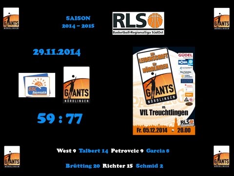29.11.2014 BBC Bayreuth - Giants