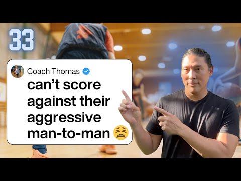 How to counter an agressive man-to-man defense using the 1-4 set.