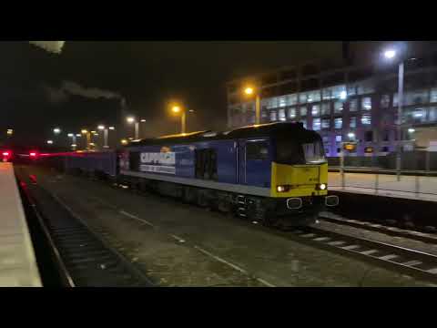 DC Rail Freight Cappagh 60028 passes Nottingham on a Brandon to Chaddesden working 31/01/2022
