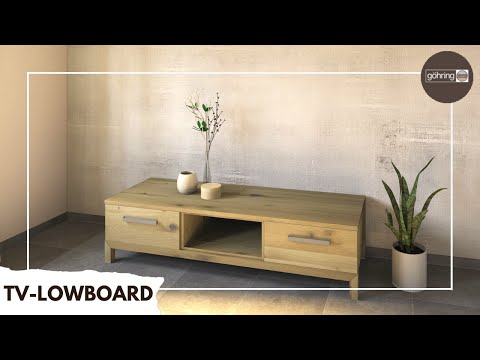 TV-Lowboard LINO mit offenem Fach - Göhring Massivholzmöbel