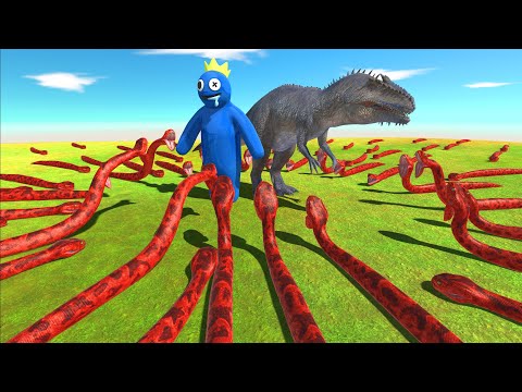Who Can Beat Giant Titanoboa | Rainbow Friends VS Dinosaurs - Animal Revolt Battle Simulator