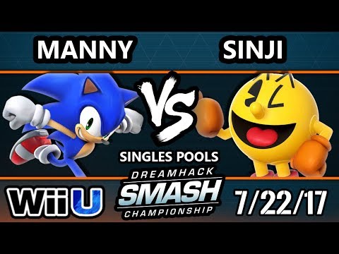 DHATL17 Smash 4 - Noble | Manny (Sonic) Vs. DA | Sinji (Pac-Man) - WiiU Singles Pools - Smash Wii U
