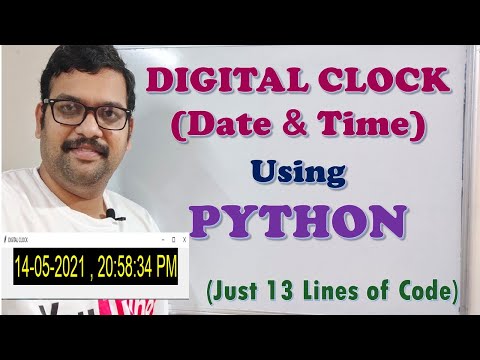 Learn DIGITAL CLOCK USING PYTHON || HOW TO CREATE DIGITAL CLOCK USING ...
