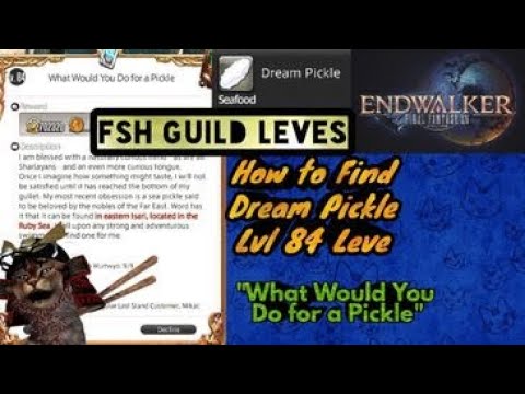 Where to Find Dream Pickle for lvl 84 FSH Guild Leve What Would You Do for a Pickle FFXIV Endwalker