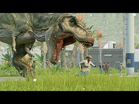 ALL Carnivore Dinosaurs EATING Guests - Jurassic World Evolution 3
