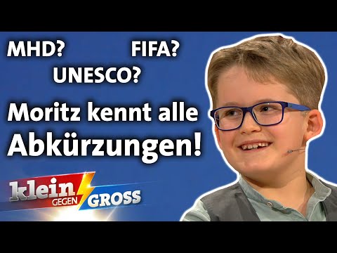 Wer kennt mehr ABKÜRZUNGEN? Moritz vs. ZDF-Nachrichtenmoderator | Klein gegen Groß