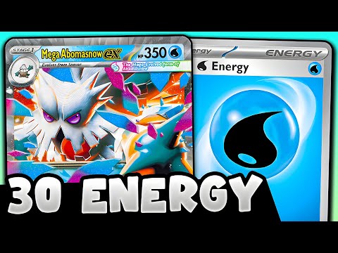 My 30 Energy Mega Abomasnow Deck CRUSHES Mega Pokemon!