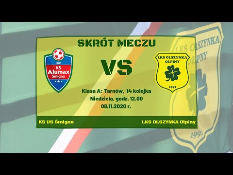 KS US ŚMIGNO vs. LKS OLSZYNKA OŁPINY XIV Kolejka Tarnowskiej KLASY A 2020-11-08