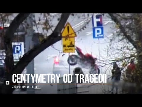 Centymetry od tragedii. Motocykl w Lublinie pędził wprost na przechodniów