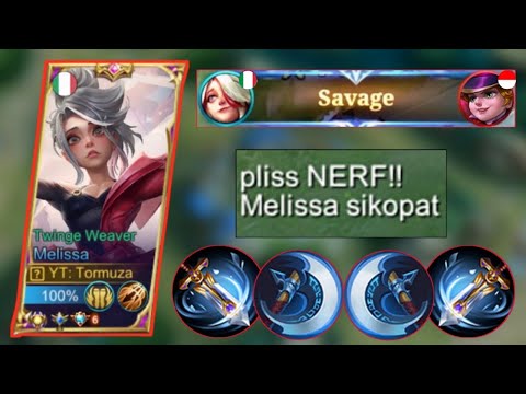 MELISSA SAVAGE! OMG BRUTAL DAMAGE MELISSA WITH CRITICAL BUILD! | Mobile Legend Bang Bang.