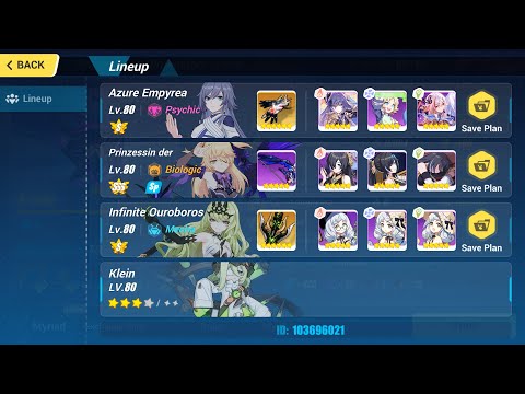 Honkai Impact 3: Nirvana Abyss D453: Andrius(Counter) 582: AE(S2) PV(SSS) IO(S0, bug) Klein 3*