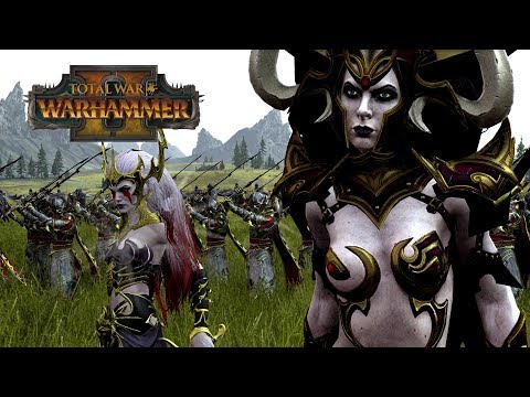 2 WITCHES, 1 GUARD - Dark Elves vs Greenskins // Total War: Warhammer II Online Battle