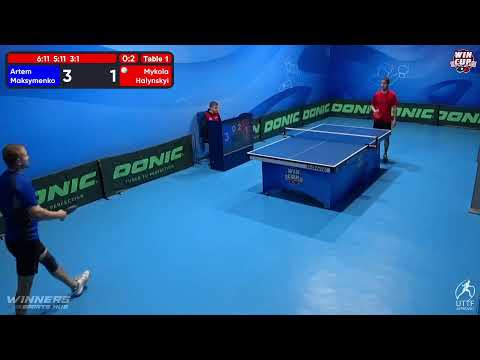 10:30 Artem Maksymenko 0-3 Mykola Halynskyi West 1 WIN CUP 11.12.2022 | TABLE TENNIS WINCUP