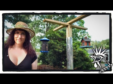 YouTube video about: How to keep bird feeder pole straight?