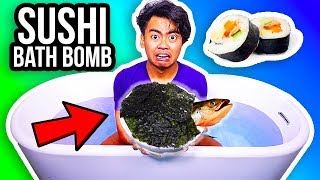 DIY Giant Bath Bomb Made Out Of SUSHI!