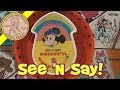 Walt Disney World Of Colors See N Say Mattel Toys 1988 Mickey Mouse Minnie Donald Duck Goofy