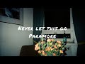 Never let this go by Paramore (lyrics)
