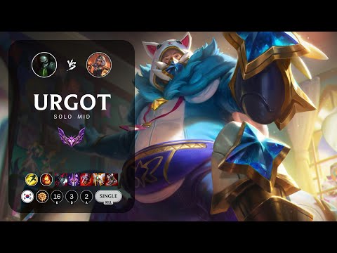 Urgot Mid vs Qiyana - KR Master Patch 13.20