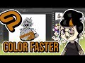 Color Faster With Clip Studio 4 Ways To Color Your Art CSP Tutorial