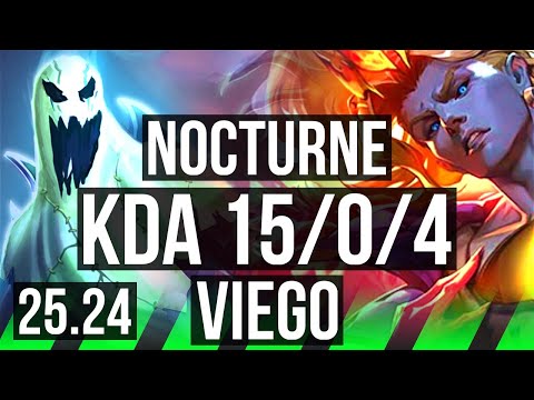 NOCTURNE vs VIEGO (JGL) | Perfect KDA: 15/0/4, Hail Of Blades | EUNE Grandmaster | 25.24