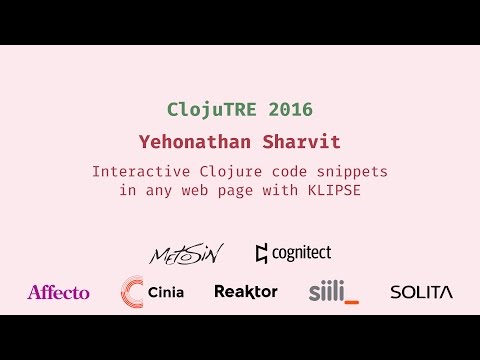 Interactive Clojure code snippets in any web page with KLIPSE - Yehonathan Sharvit
