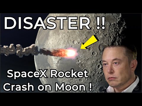 SpaceX Falcon-9 Rocket Crashing On Moon | Out of Control Collision With Moon on March 4