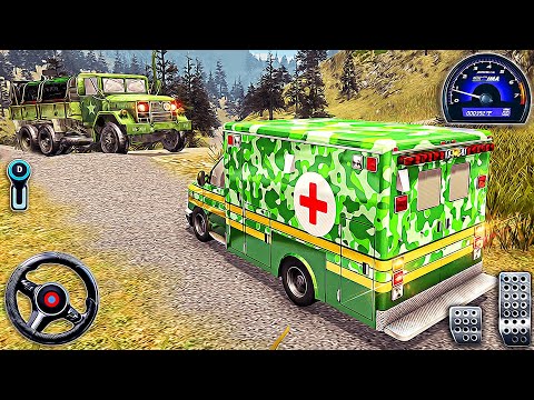 US Army Ambulance VAN Driving Sim - Offroad Rescue Transport Drive | Android Gameplay