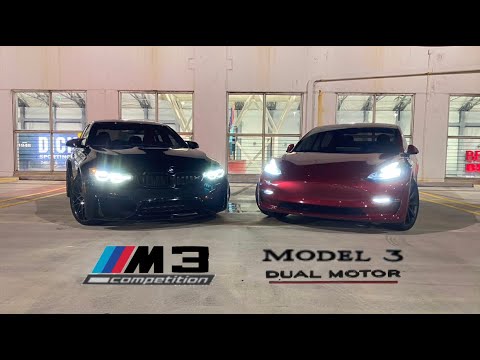 Tesla Model 3 Performance VS BMW F80 M3 Competition Pack (Stage 1)