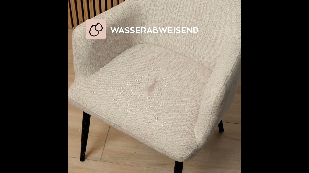 Esszimmerstuhl Lars recycelter Stoff mit Armlehne grün