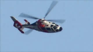 preview picture of video 'Rescue Helicopter flog in Emden Wybelsum über der AIDAstella'