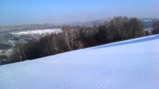 preview picture of video 'Narty biegowe Roztocze zjazd do Bondyrza zima 2013.'